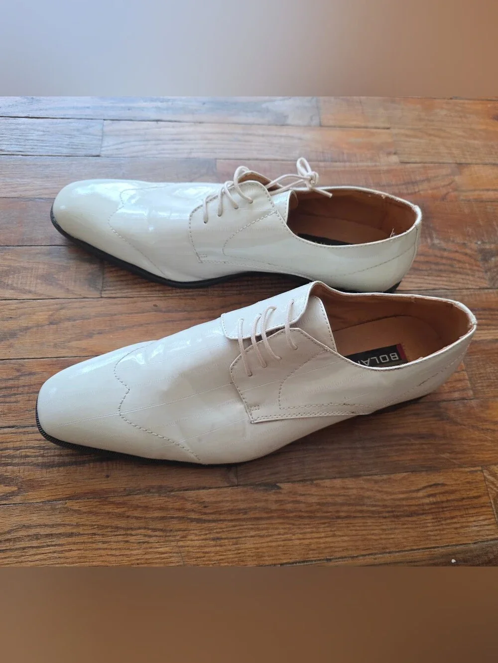 BOLANO White Leather Derby Shoes